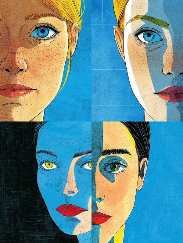 Sun-Kissed Freckled Comic Portrait