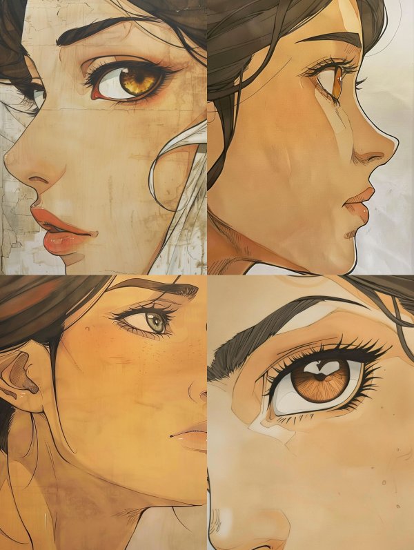 Warm Amber Gaze Portraits