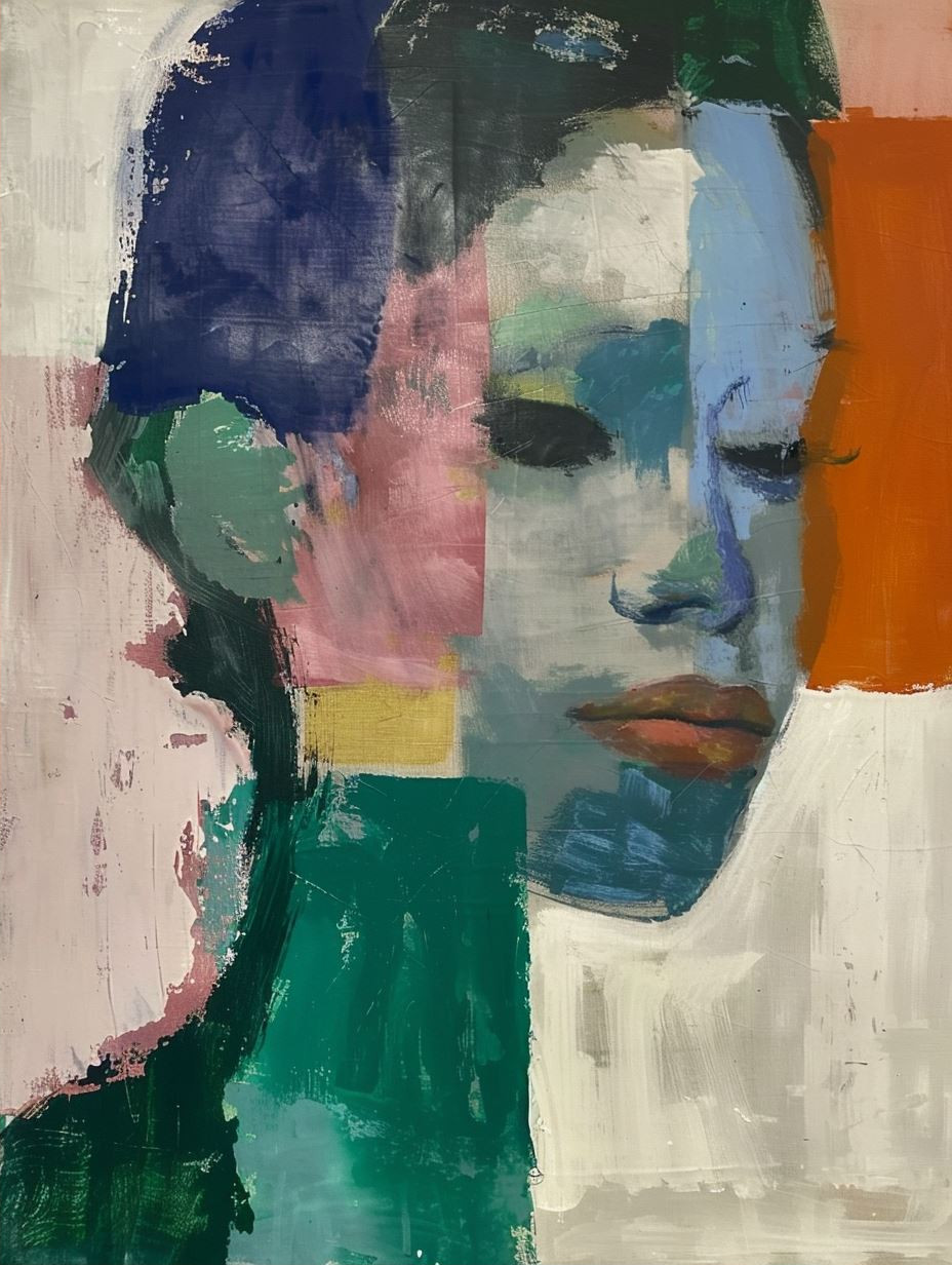 Fragmented Gaze in Abstract Color - Image 2