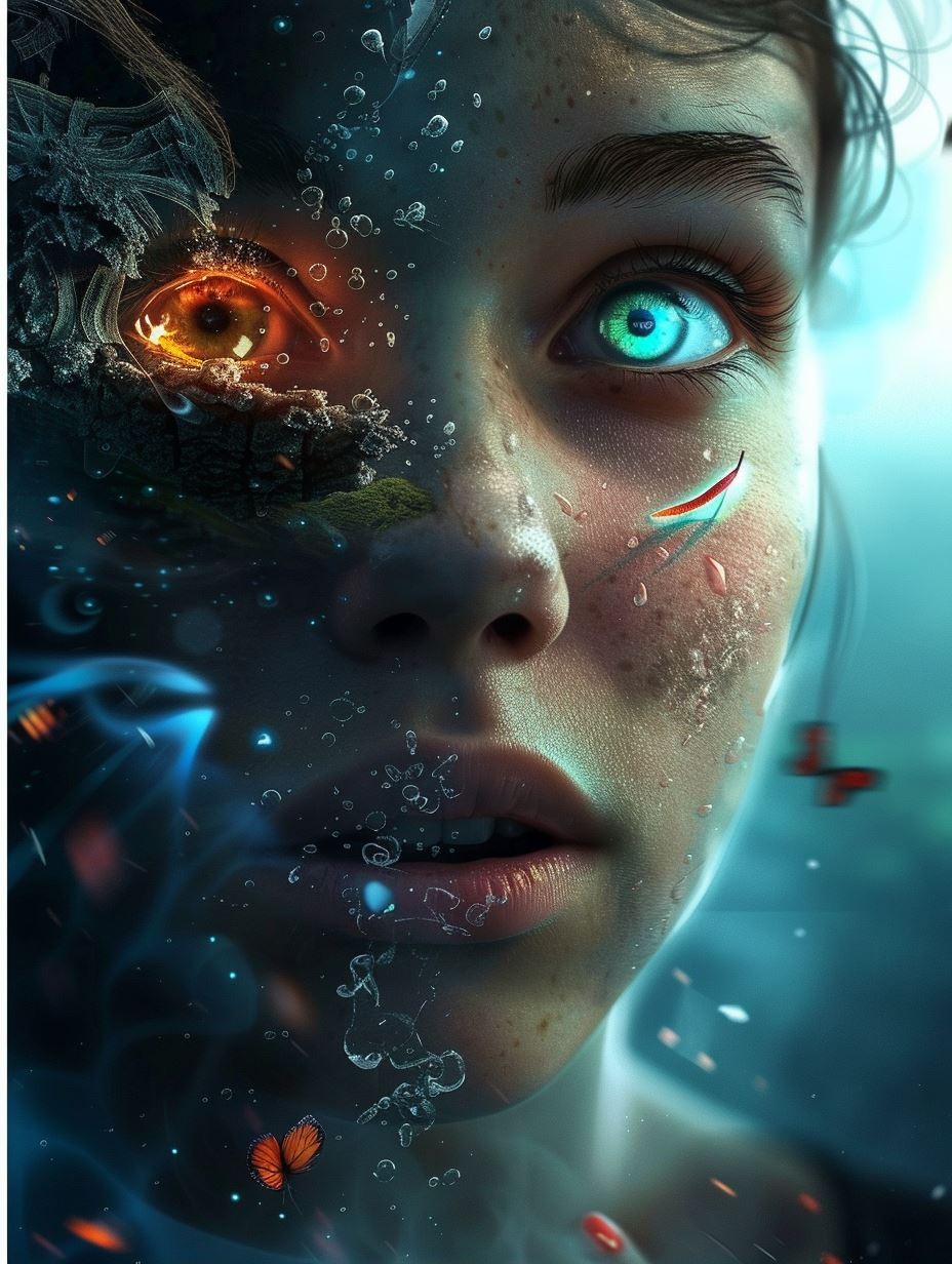 Ethereal Gaze in Rain - Image 2