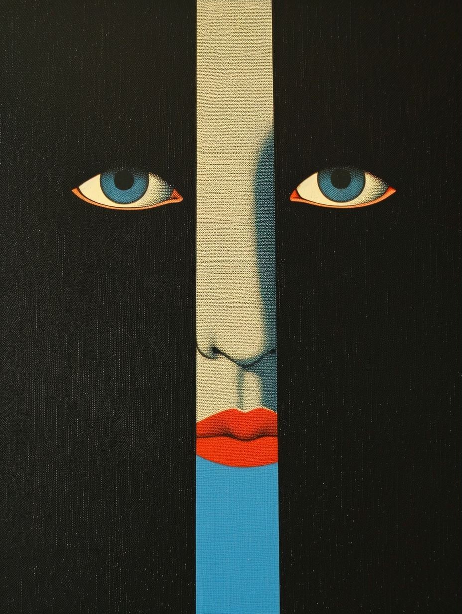Fragmented Azure Portrait Study - Image 3