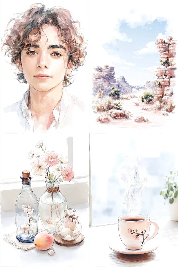 Ethereal Watercolor Portrait