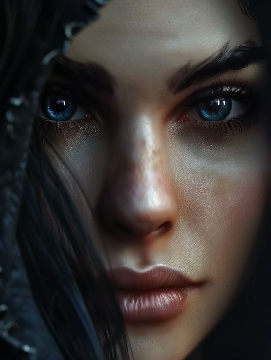 Azure Gaze: Hyper-Realistic Portrait Study - Image 2
