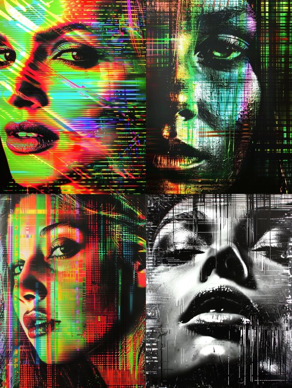 Digital Glitch Portraits