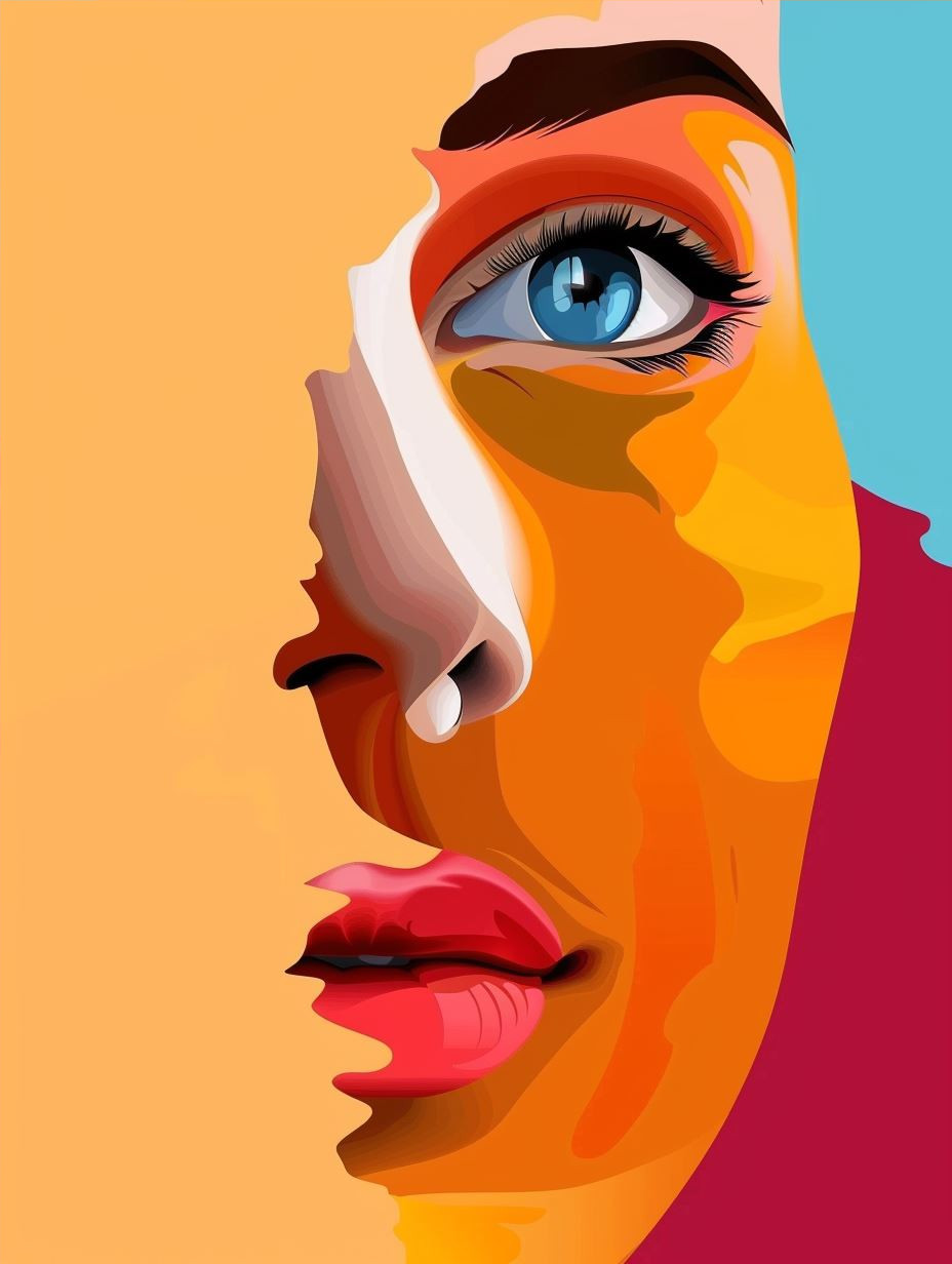 Vibrant Vector Portrait Study - Image 4