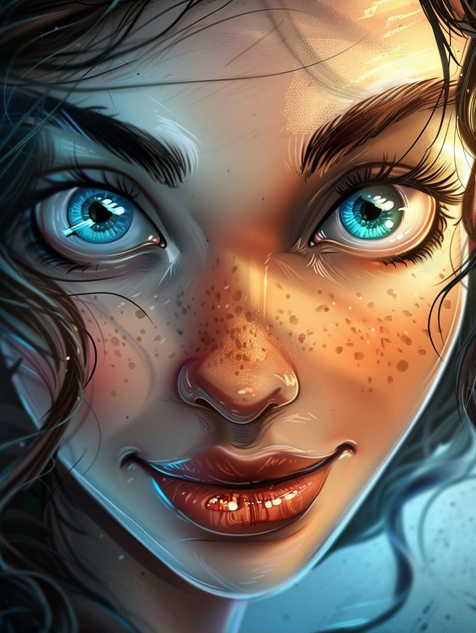 Ethereal Gaze of Digital Beauty - Image 2