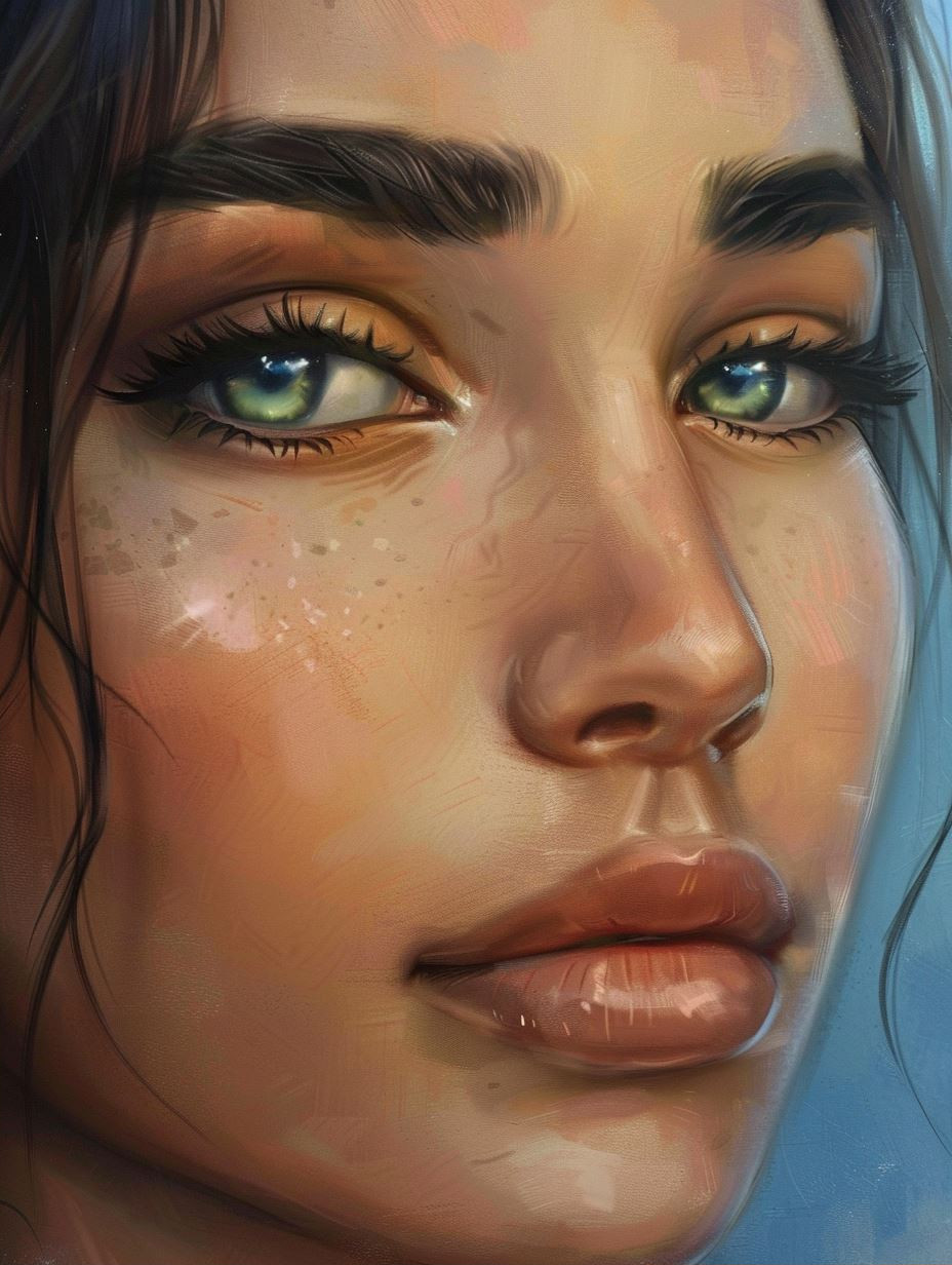 Ethereal Gaze: Digital Portrait Studies - Image 2