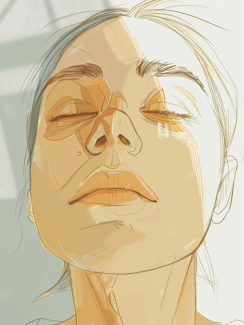 Ethereal Golden Sketch Portrait