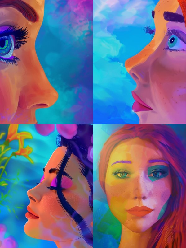Neon Dream Ethereal Portraits
