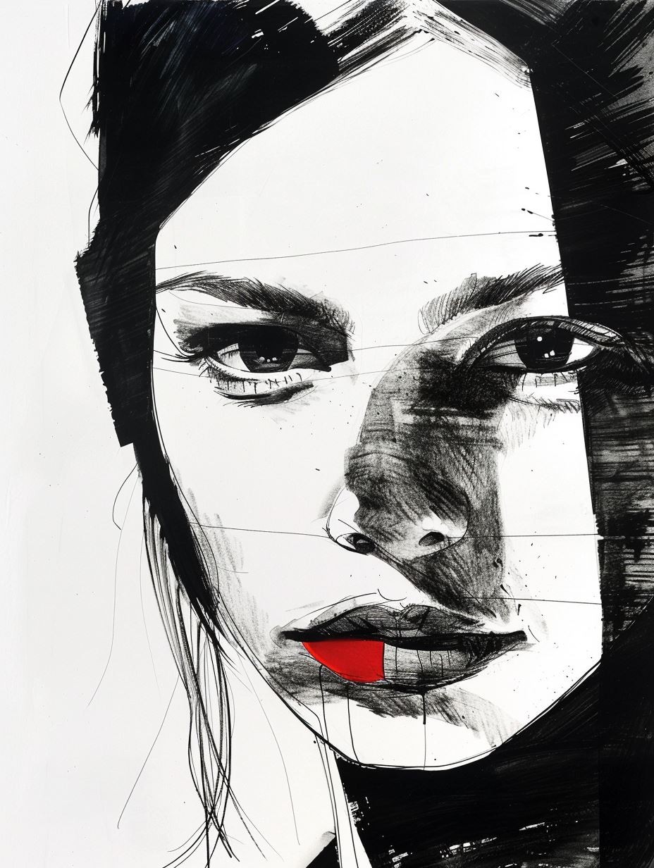Ink Shadow Portrait 2 - Image 2