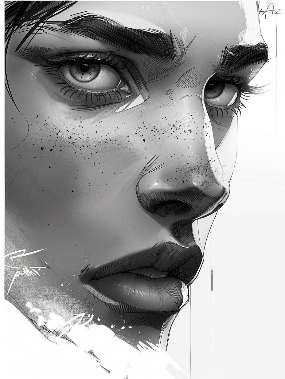Monochrome Sketch Muse - Image 4