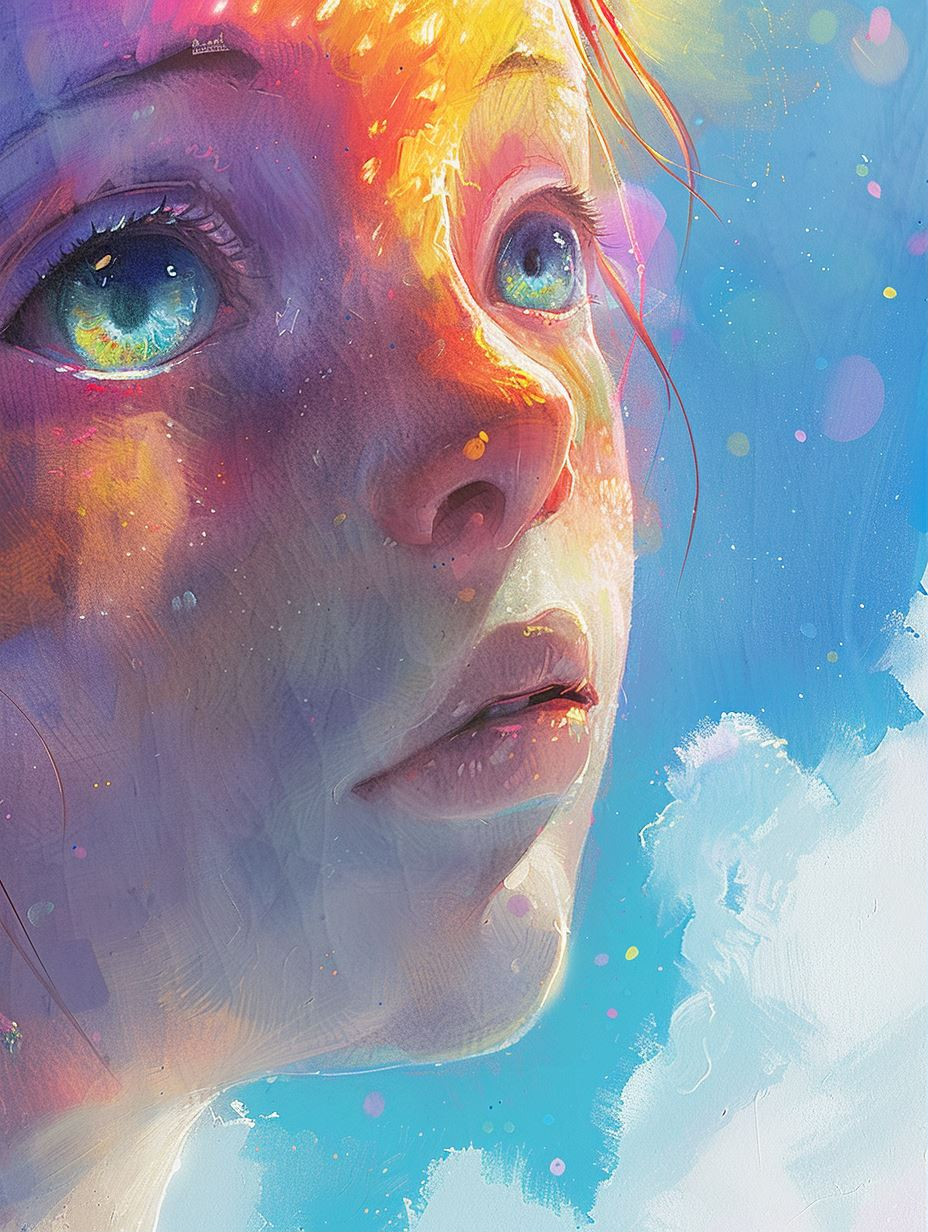 Dreamy Gazes: A Digital Portrait Study - Image 1