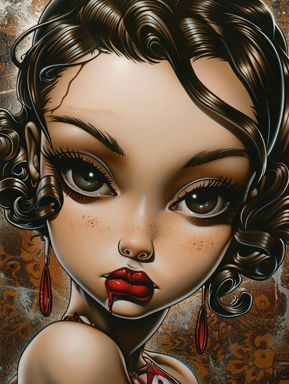 Haunting Gaze: Stylized Portrait Collection - Image 3