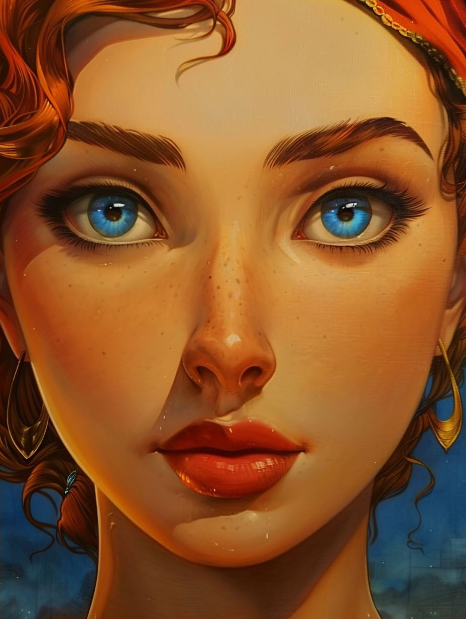 Sun-Kissed Bohemian Portrait Study - Image 2