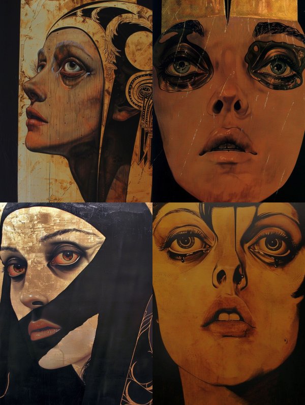 Mystic Gilded Portrait Series