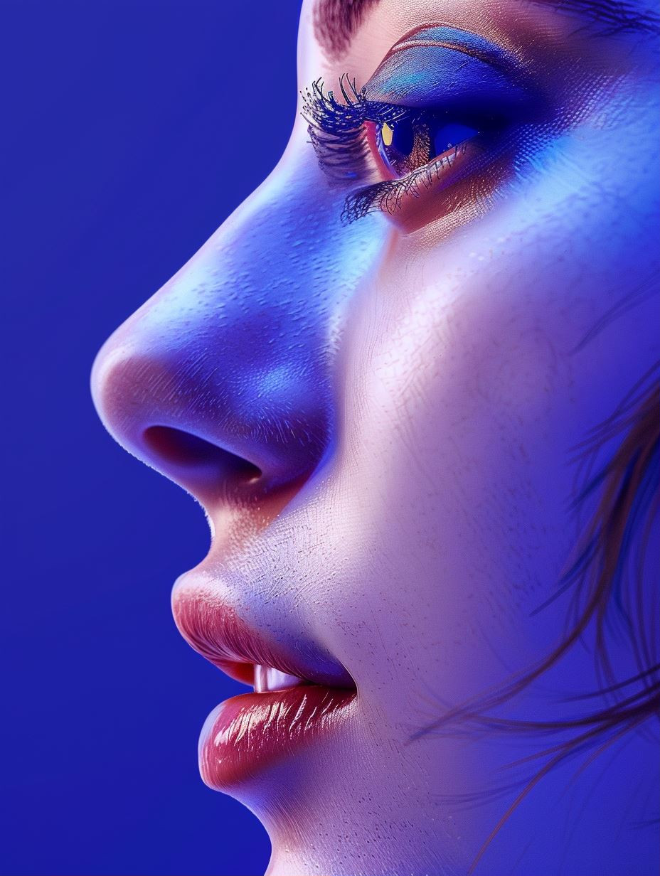 Neon Ethereal Cyber Portrait