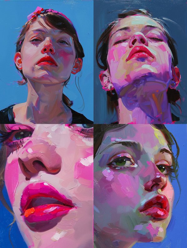 Vibrant Hues of a Woman's Gaze