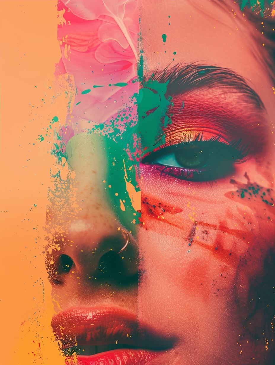 Ethereal Neon Smoke Portrait - Image 4