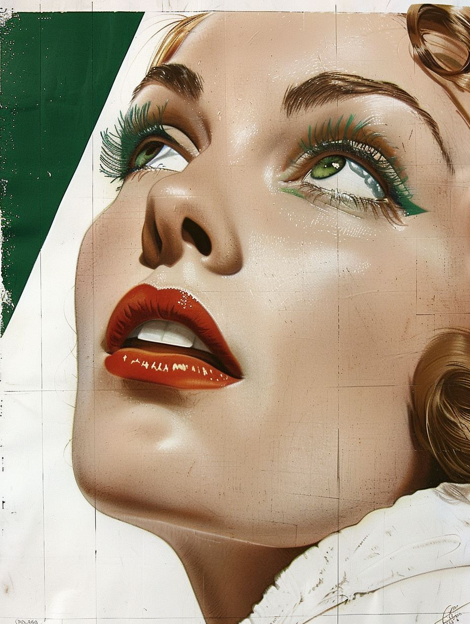 Vintage Glamour Beauty Illustrations - Image 4