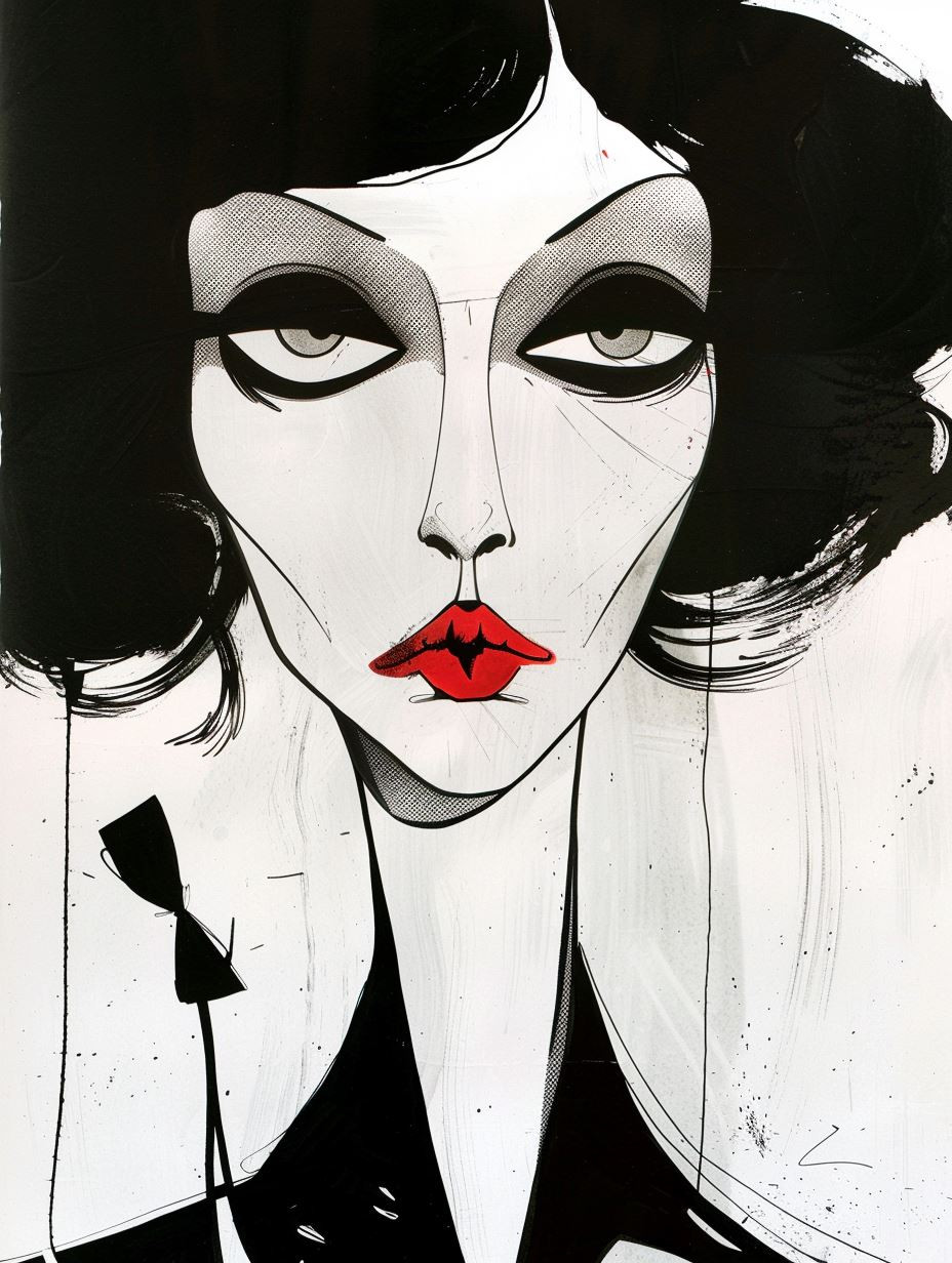 Noir Gothic Ink Portraits - Image 3