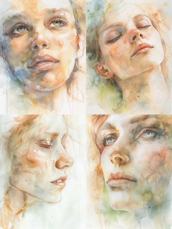 Ethereal Whispers in Watercolor