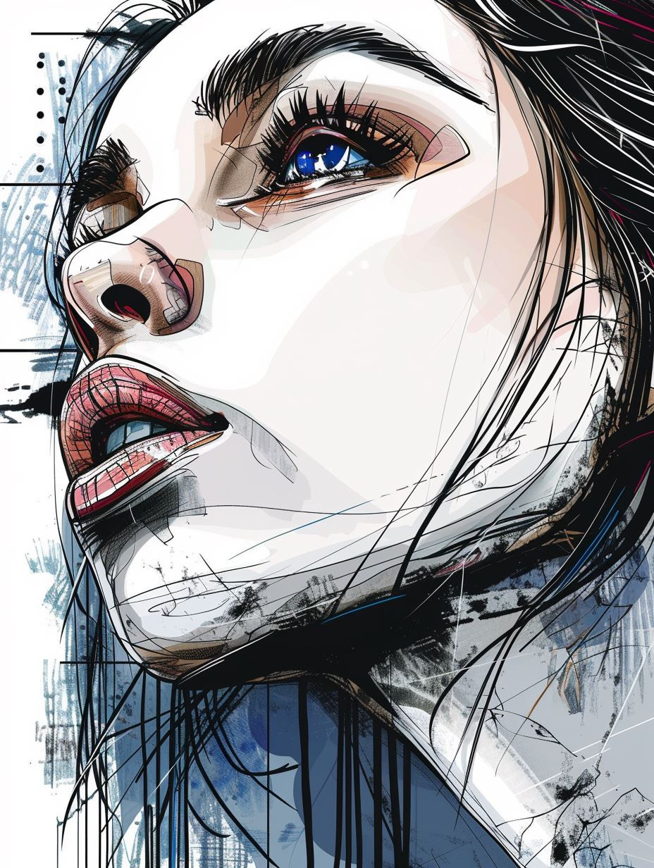 Edgy Cyberpunk Ink Portraits - Image 4