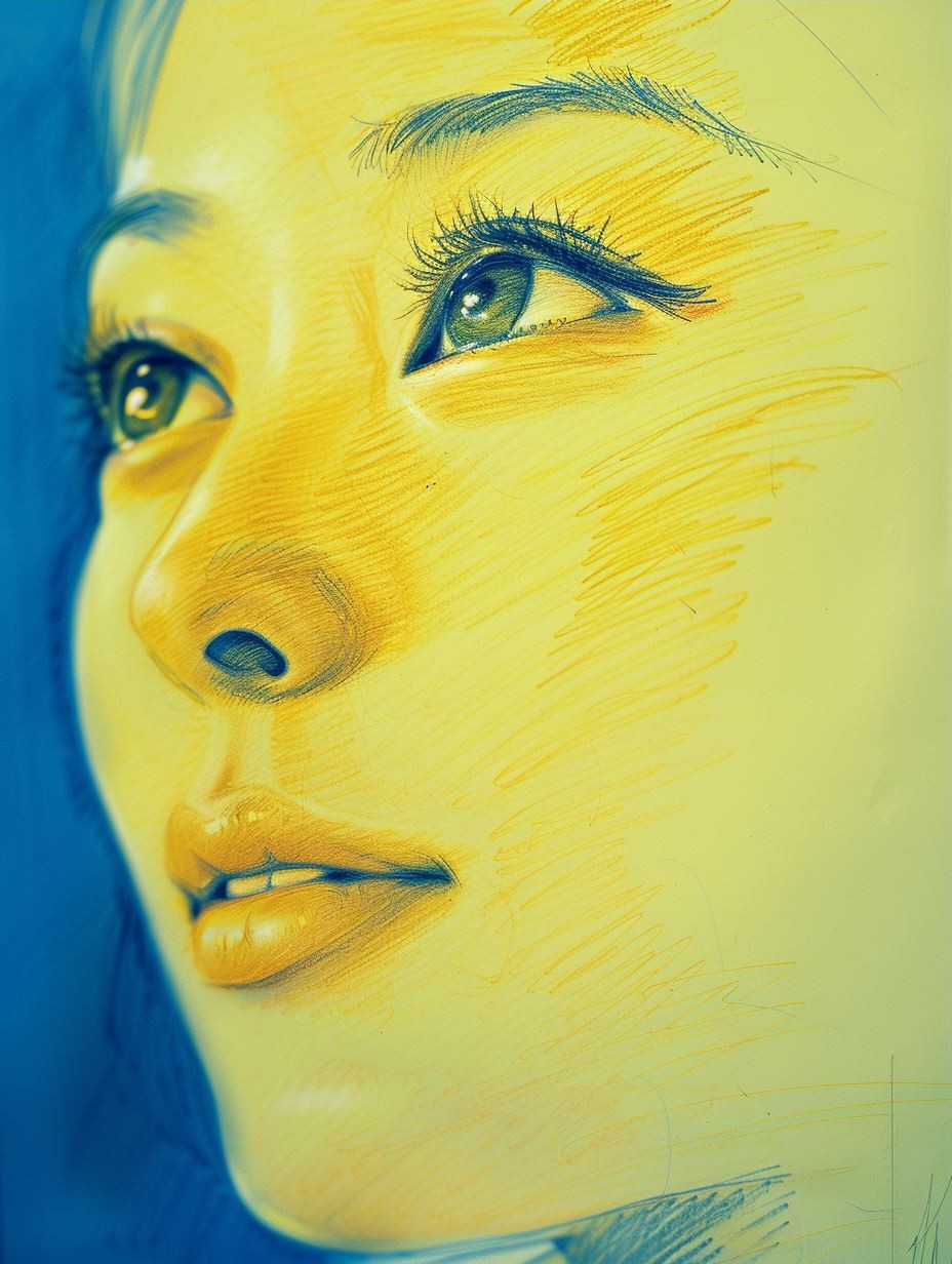 Vibrant Abstract Portrait Study - Image 3
