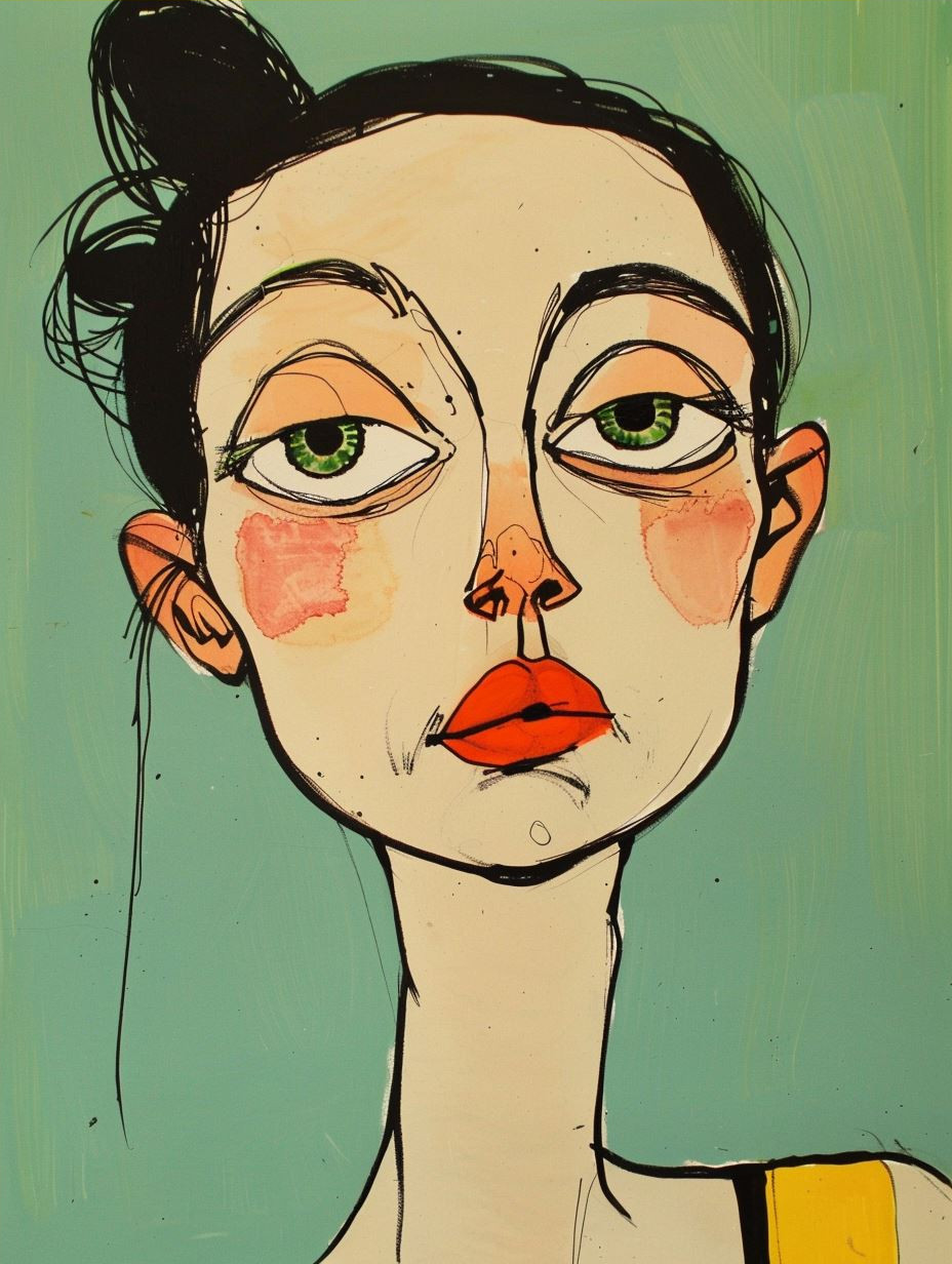 Whimsical Modernist Portrait Studies - Image 4