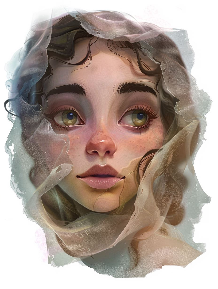 Ethereal Gaze: Digital Portrait Studies - Image 2