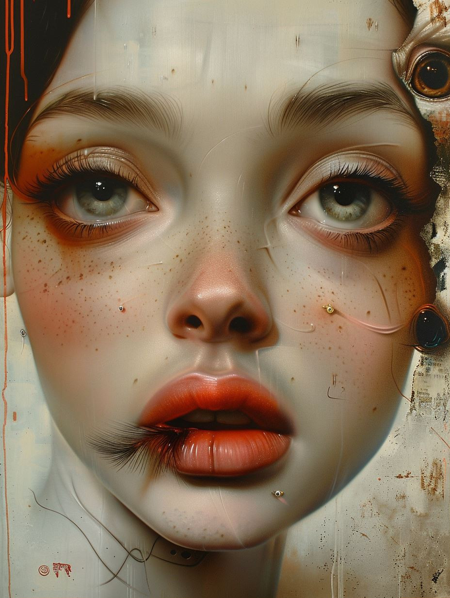 Fragmented Soul Surrealist Portrait - Image 1