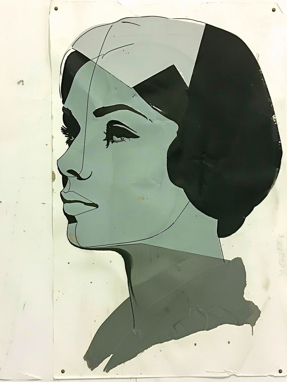 Vintage Noir Mid-Century Portrait - Image 4