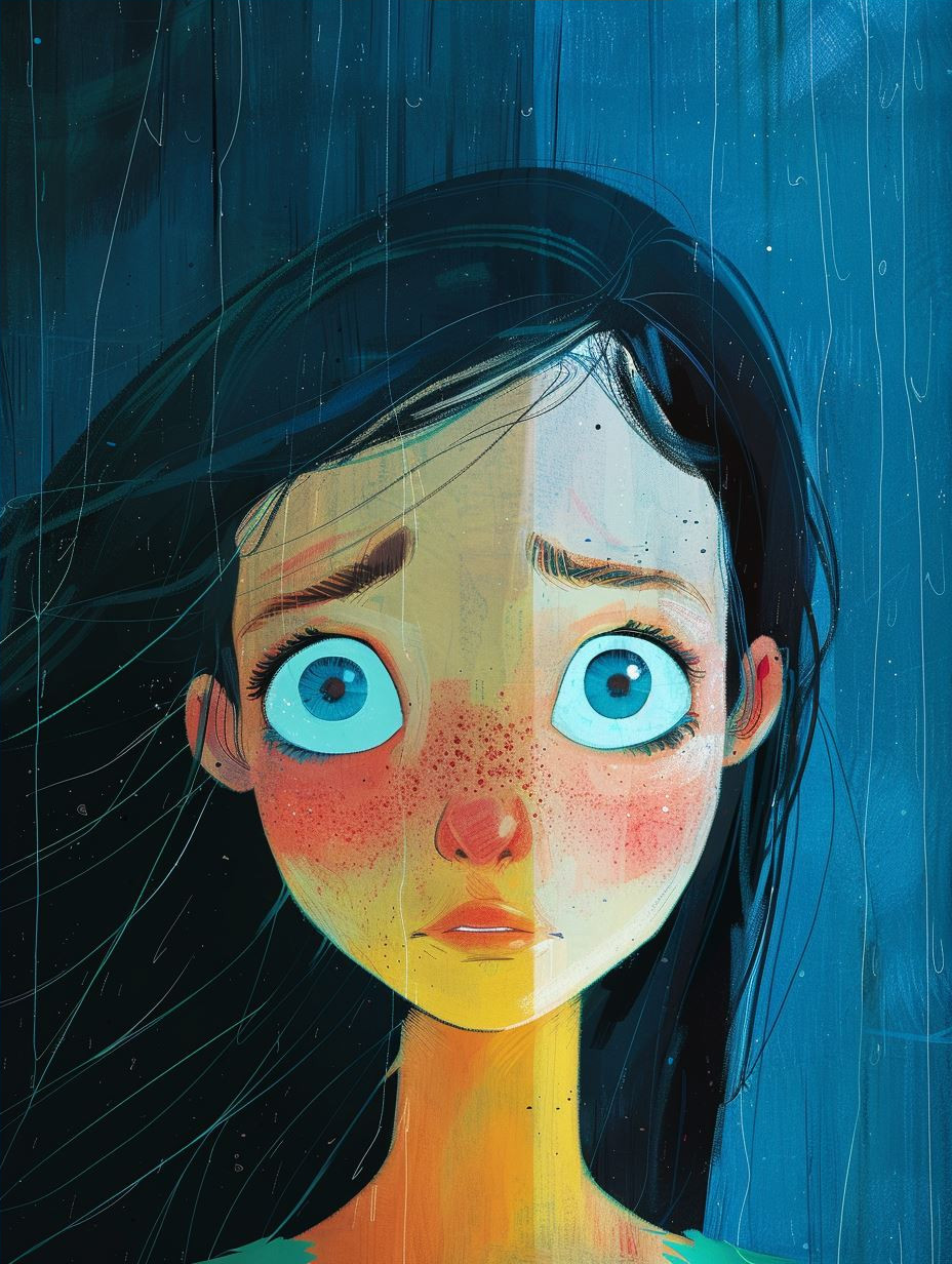 Ethereal Gaze of Blue Wonder - Image 4