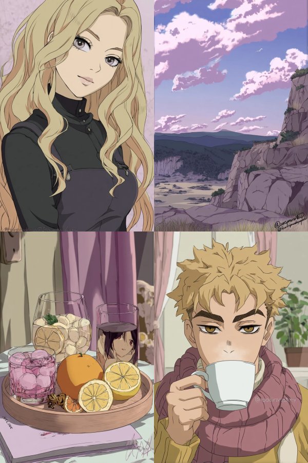 Golden Wave Anime Elegance