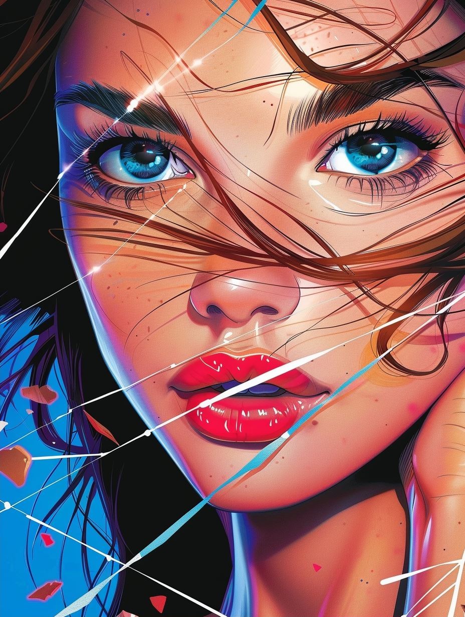 Neon Cybernetic Visionary Portrait - Image 2