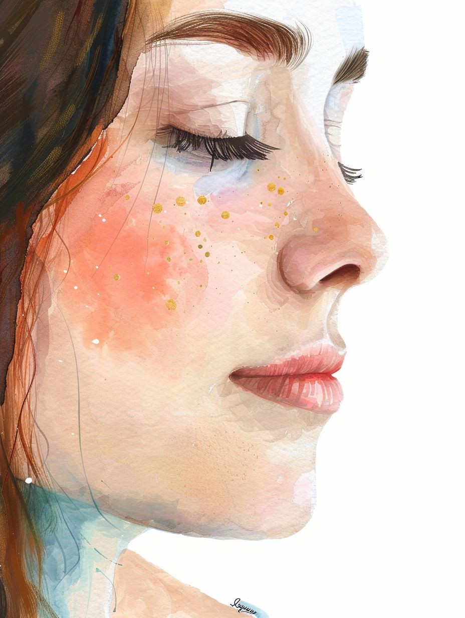 Ethereal Watercolor Portraits of a Woman - Image 4