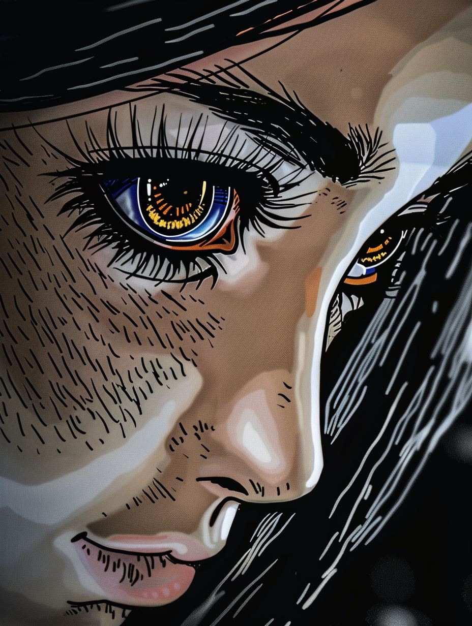 Noir Ink Manga Portrait - Image 3