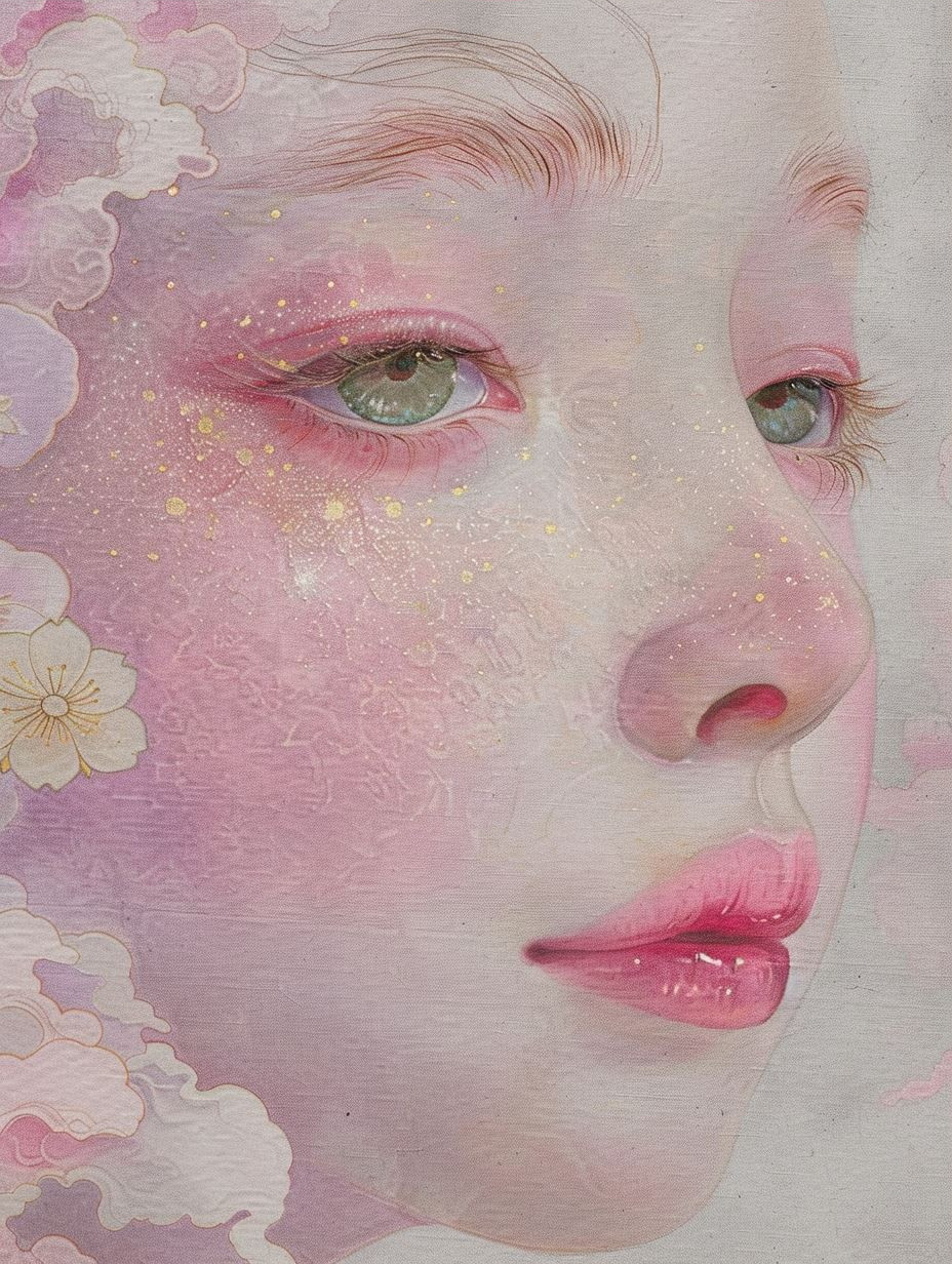 Ethereal Blooms: A Surreal Portrait Study - Image 3