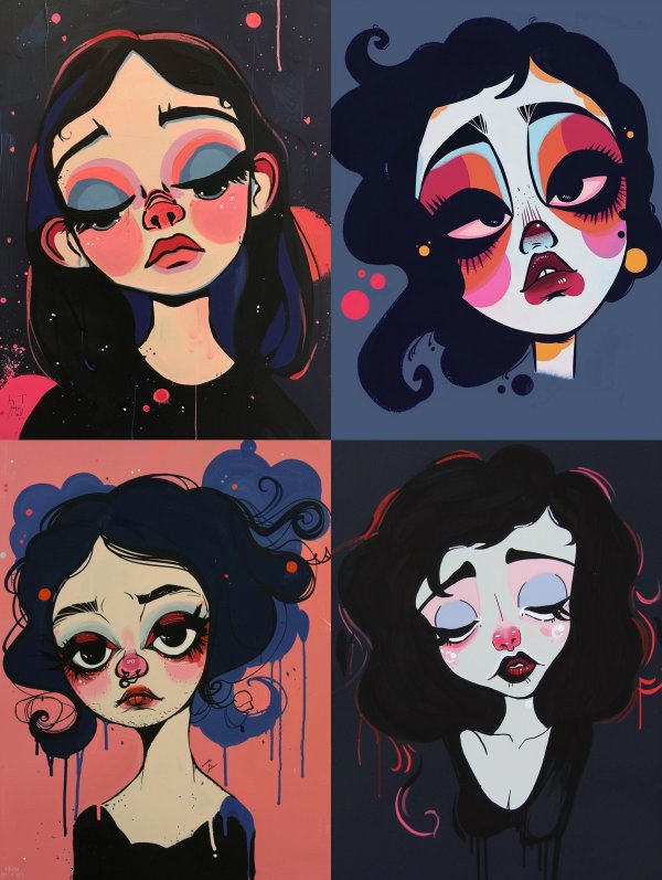 Melancholic Modern Art Portraits