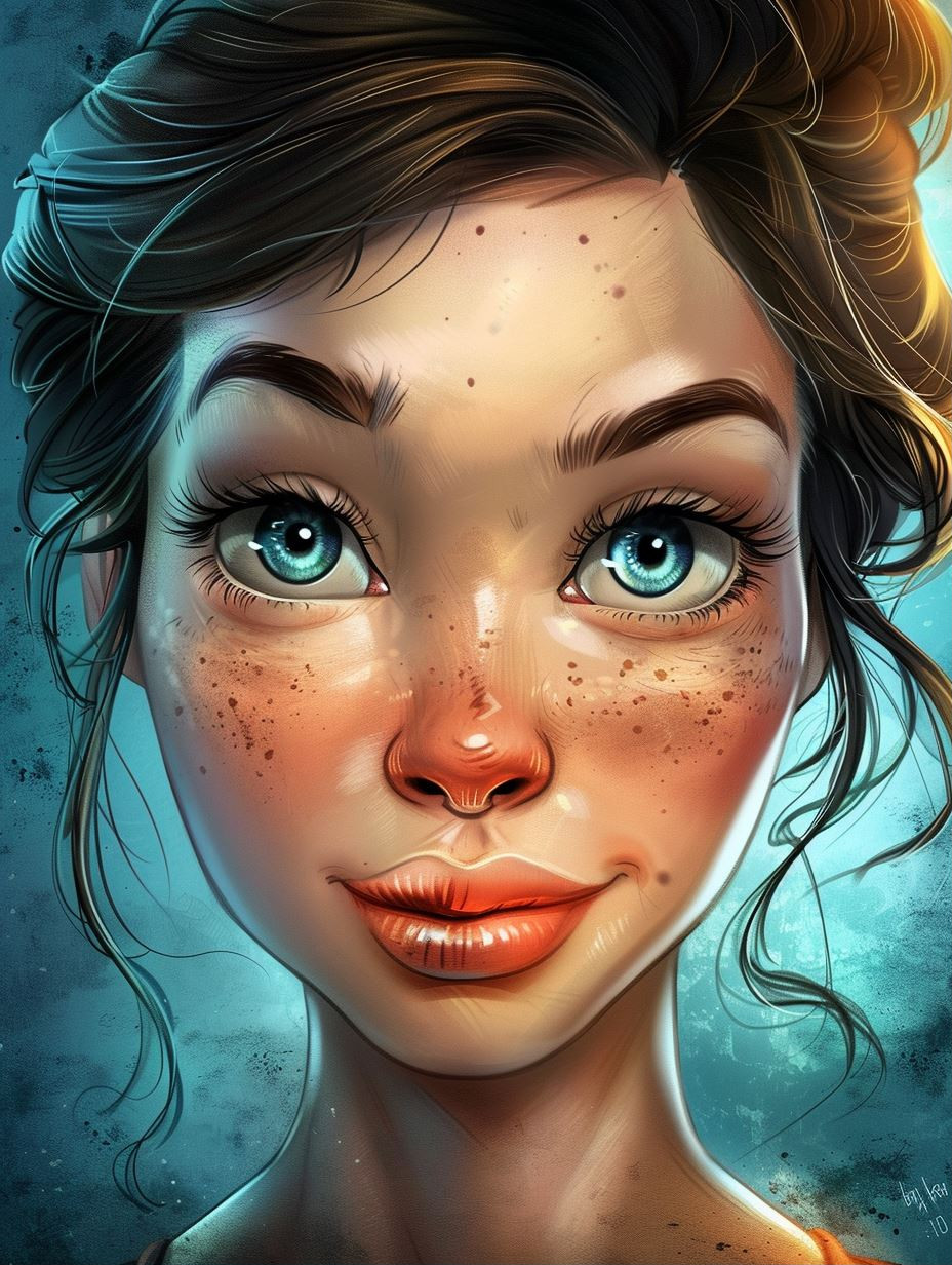 Ethereal Gaze of Digital Beauty - Image 1