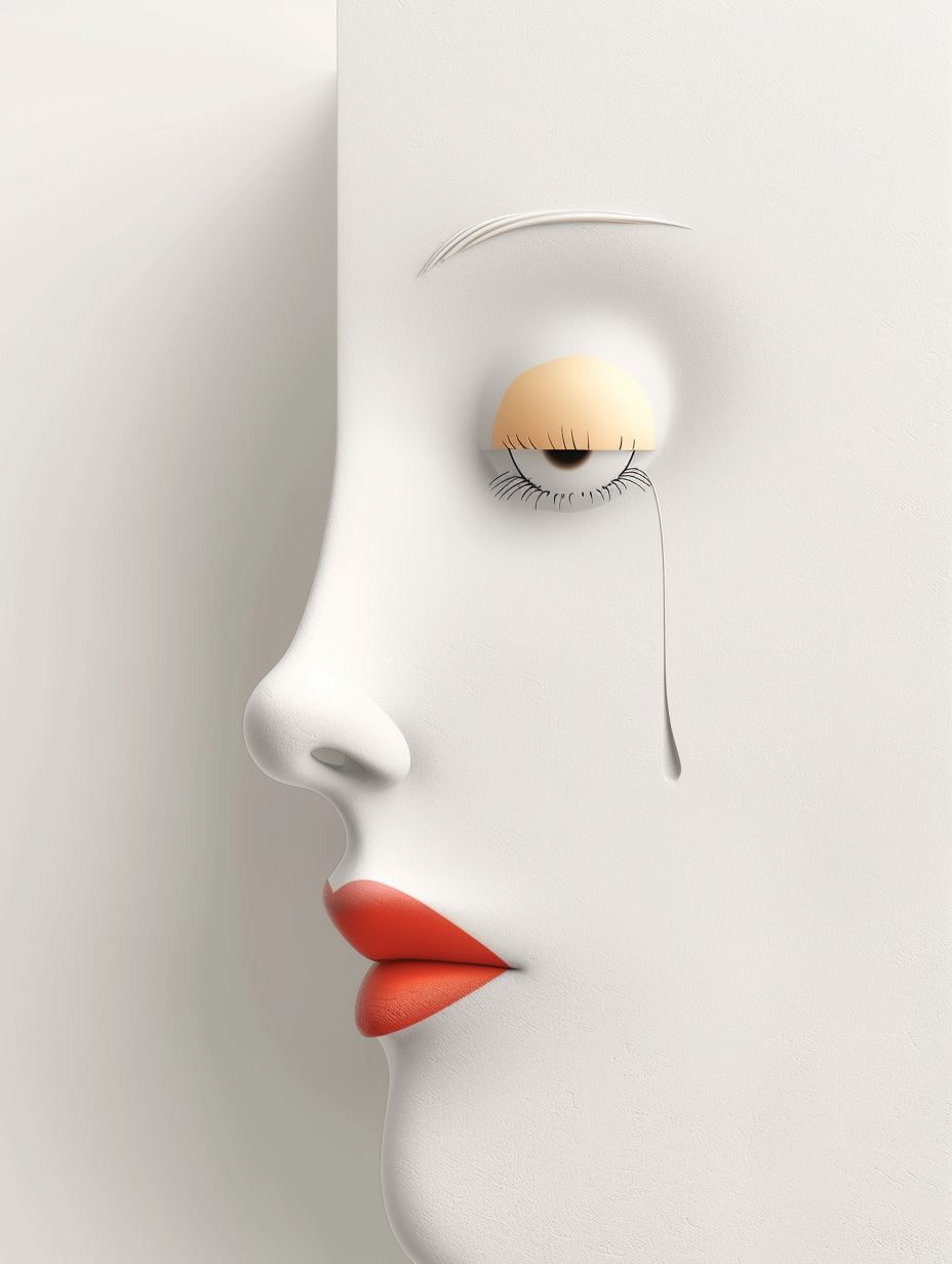 Ethereal Porcelain Serenity Portrait - Image 4