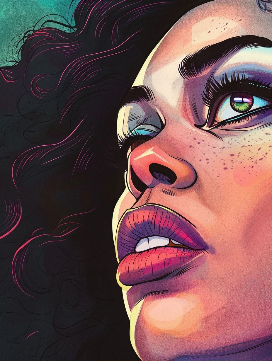Neon Dream Digital Portrait