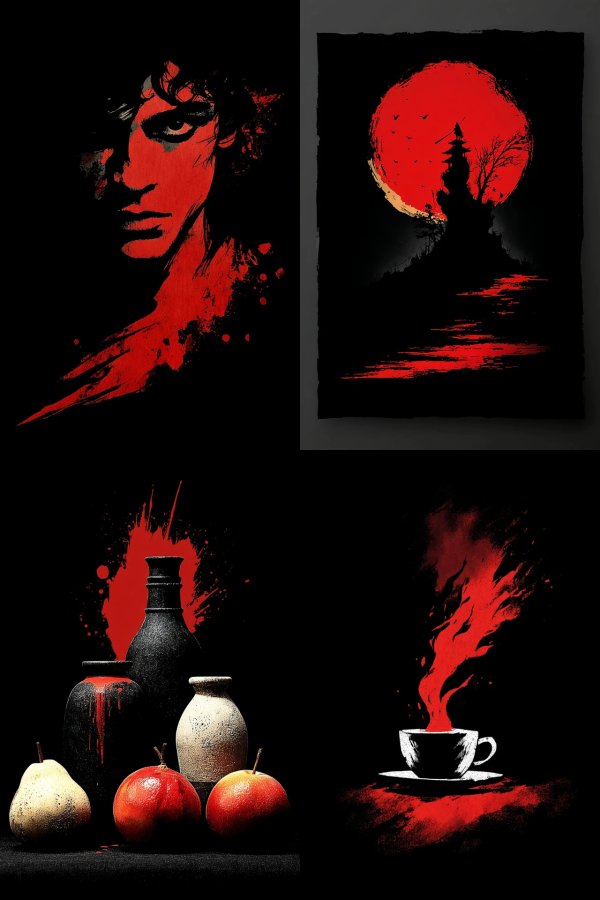 Crimson Shadow Portrait