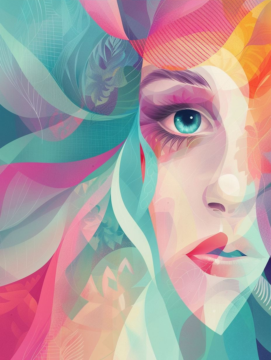 Vibrant Prism Portrait Fusion - Image 3