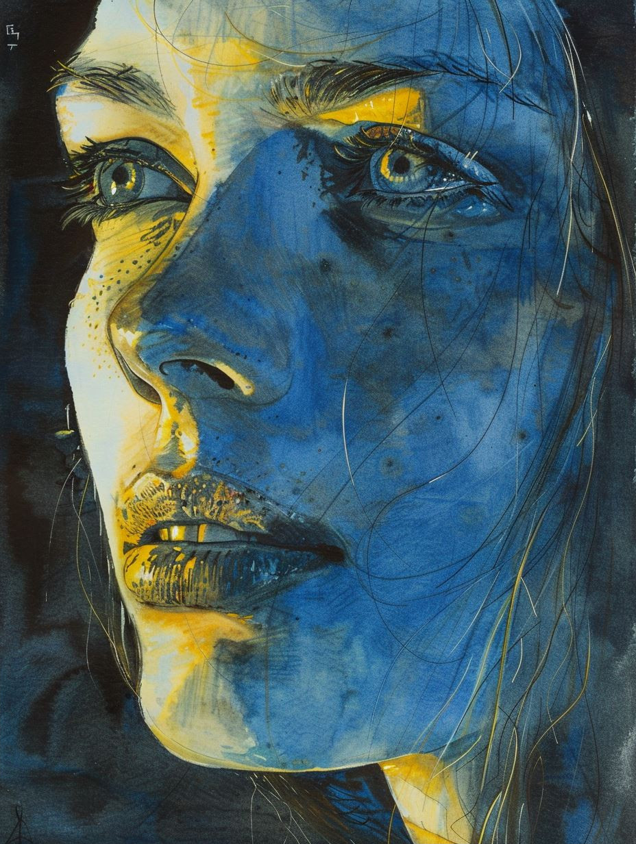 Azure Echoes of a Divided Soul - Image 2