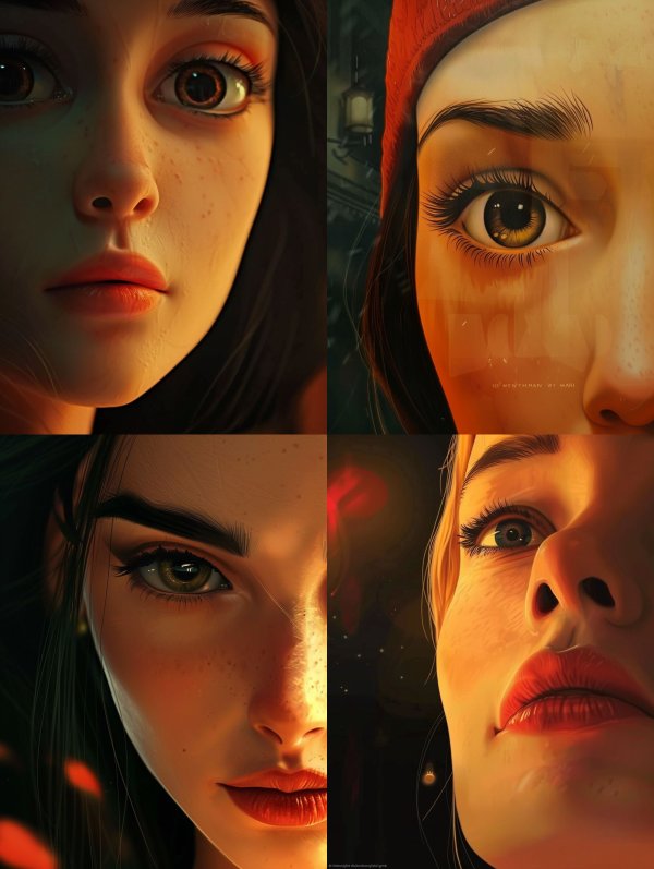 Cinematic Hyper-Realistic Female Portraits