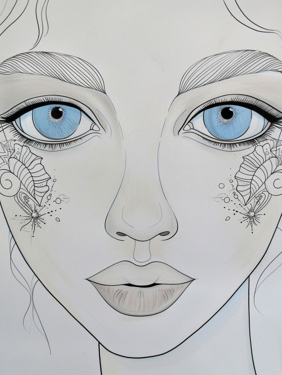 Ethereal Visions: A Study of Blue Eyes - Image 2
