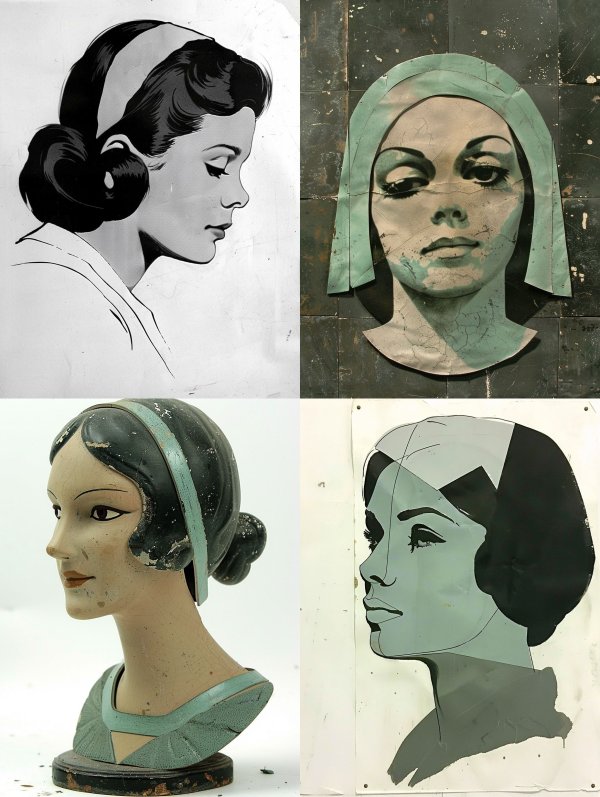 Vintage Noir Mid-Century Portrait
