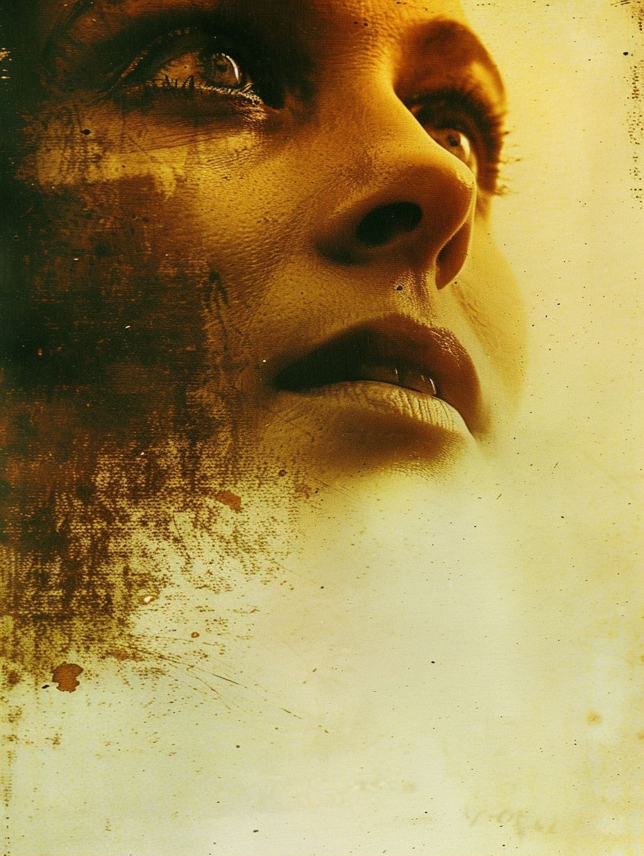 Golden Ethereal Portrait Decay