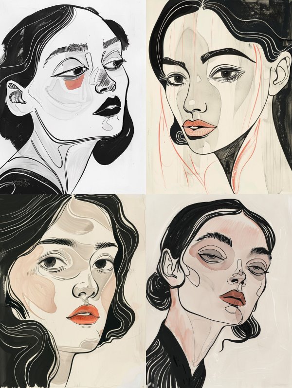 Modern Minimalist Digital Portraiture
