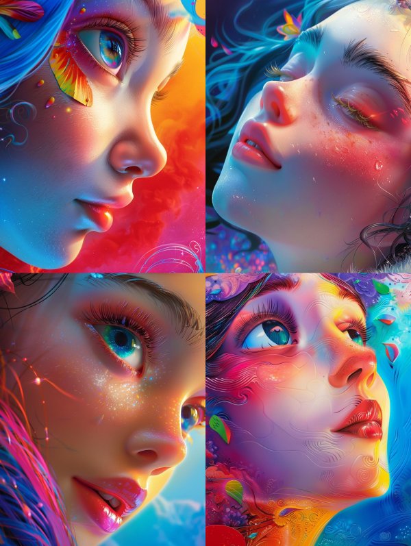 Vibrant Dreams of Ethereal Beauty